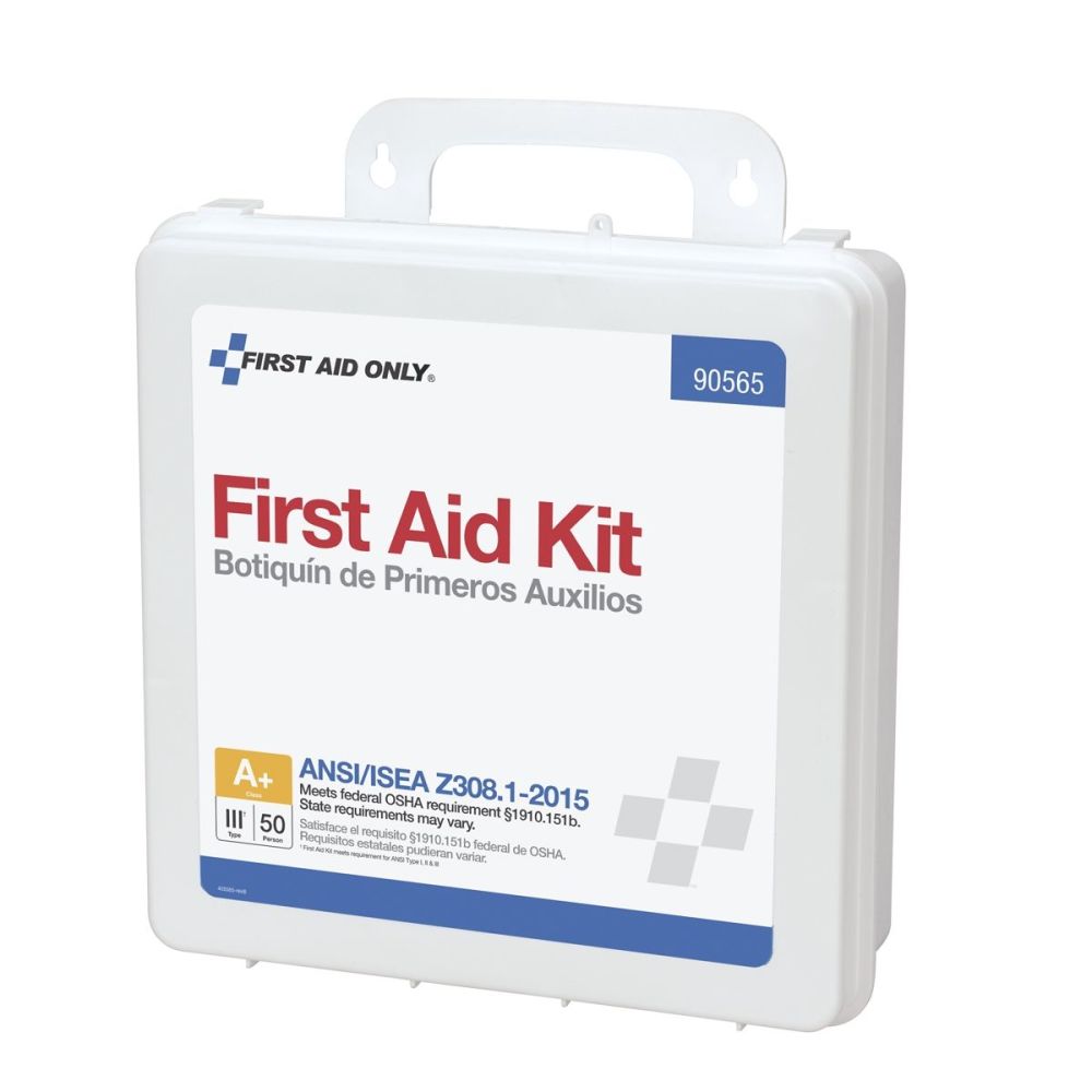 First Aid Only First Aid Kit 50 Person ANSI Class A+ Plastic Case - Ascmtools