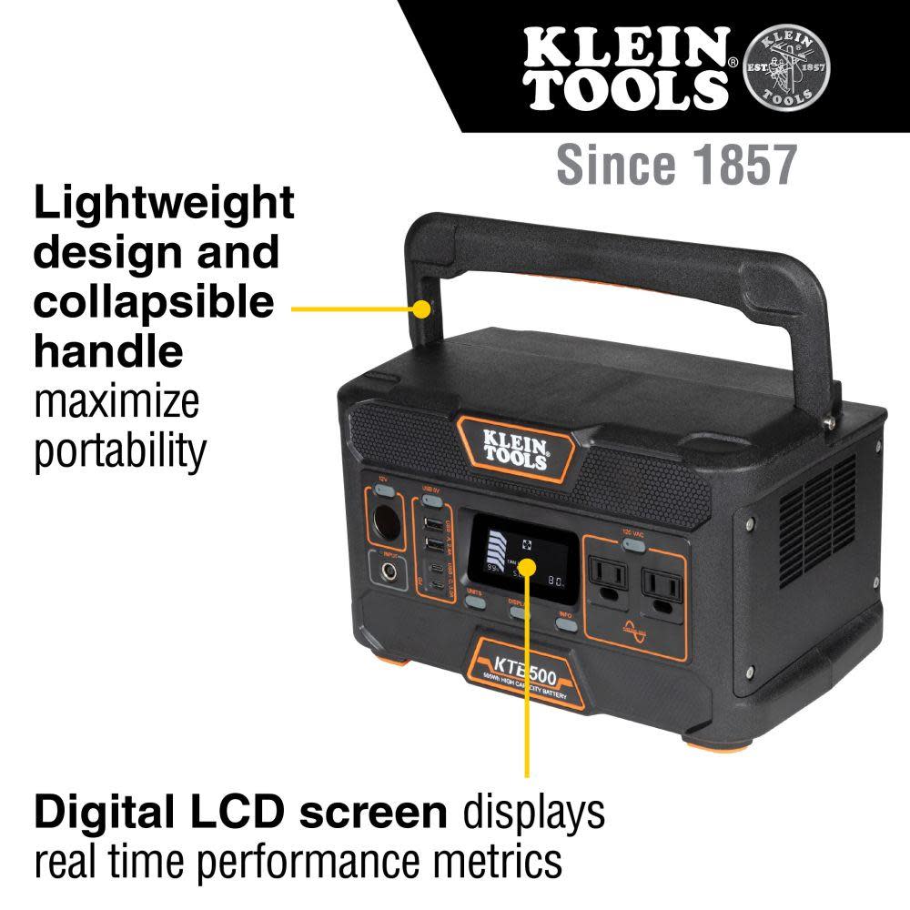 Klein Tools Portable Power Station 500W - Ascmtools