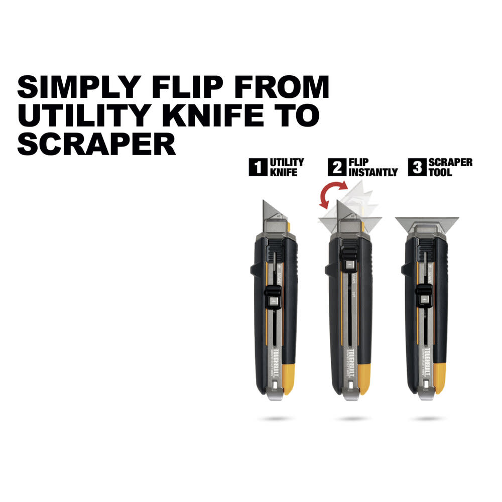 Toughbuilt Scraper Utility Knife with 5 Blades - Ascmtools