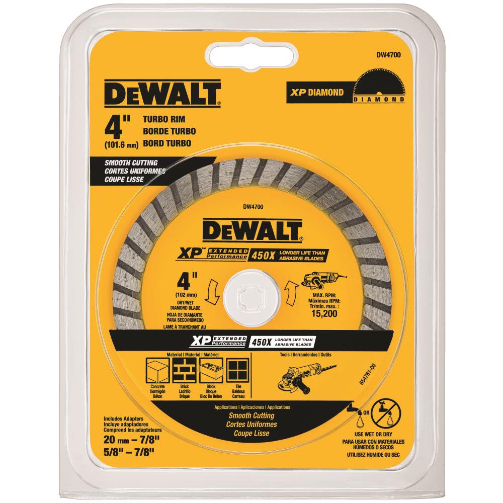 DEWALT 4-in XP Masonry Cutting Turbo Diamond Blade - Ascmtools
