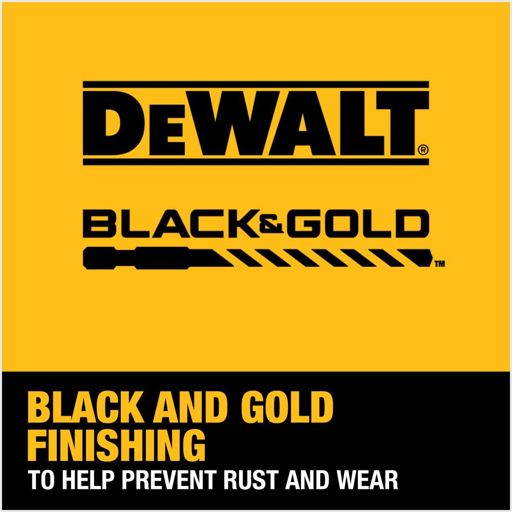 DEWALT BLACK & GOLD Impact Ready Metal Drill Bit Set 7pc - Ascmtools