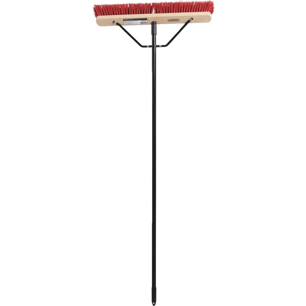 Harper 30″ Assembled all-purpose dry debris push broom with steel brace - Ascmtools