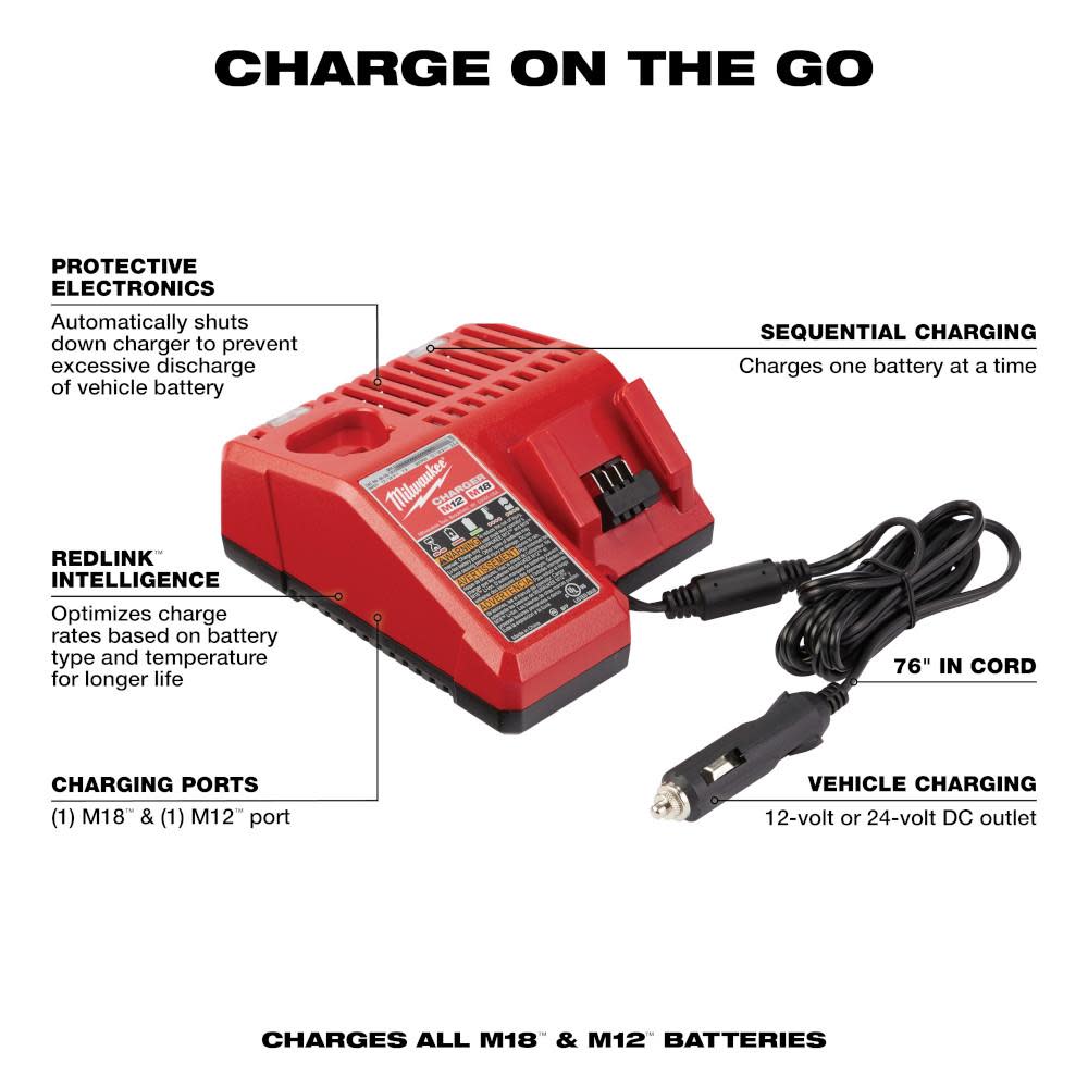 Milwaukee M18 & M12 DC Charger - Ascmtools
