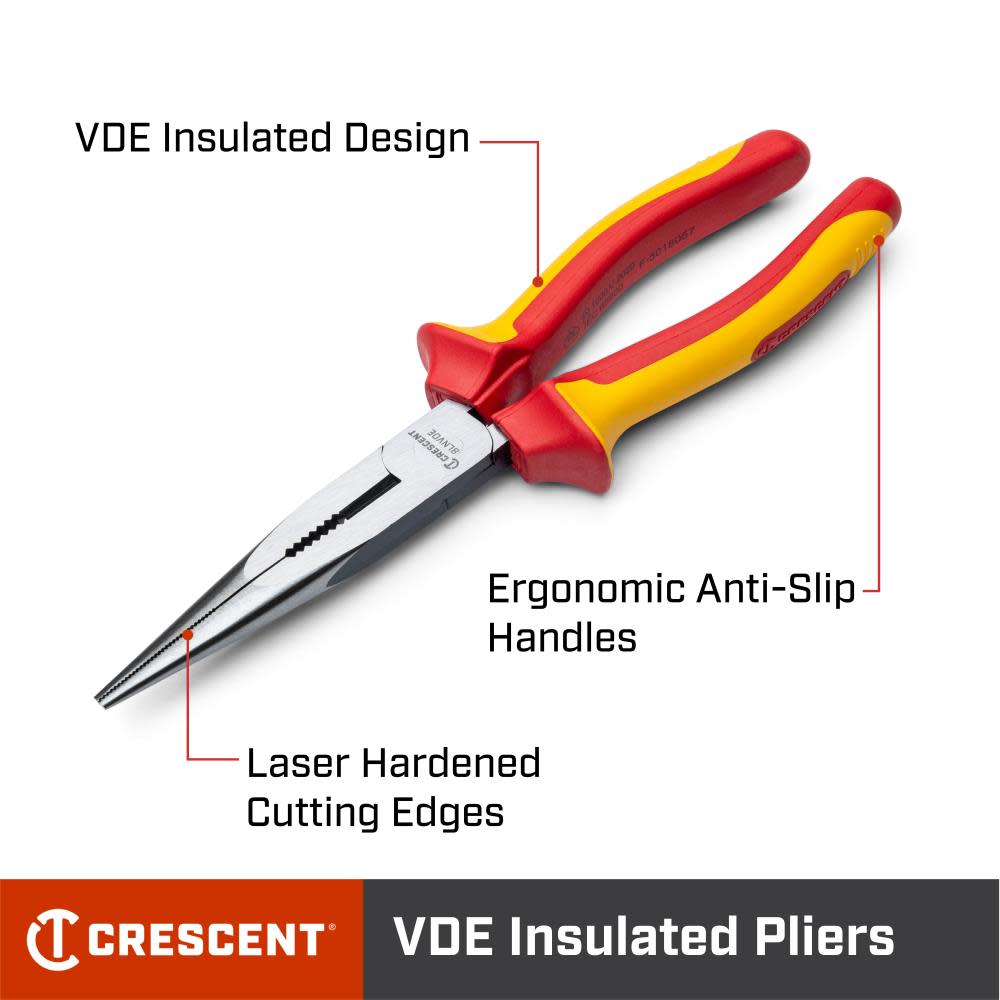 Crescent Plier 6″ Long Nose VDE - Ascmtools