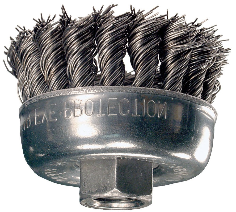 Pferd 2-3/4″ Knot Wire Cup Brush – .020 CS Wire 5/8-11 Thread (ext.) - Ascmtools
