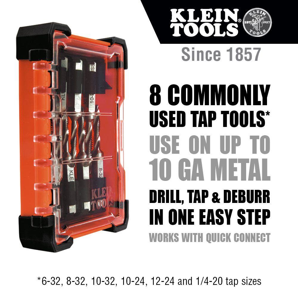 Klein Tools 8 Piece Drill Tap Tool Kit - Ascmtools