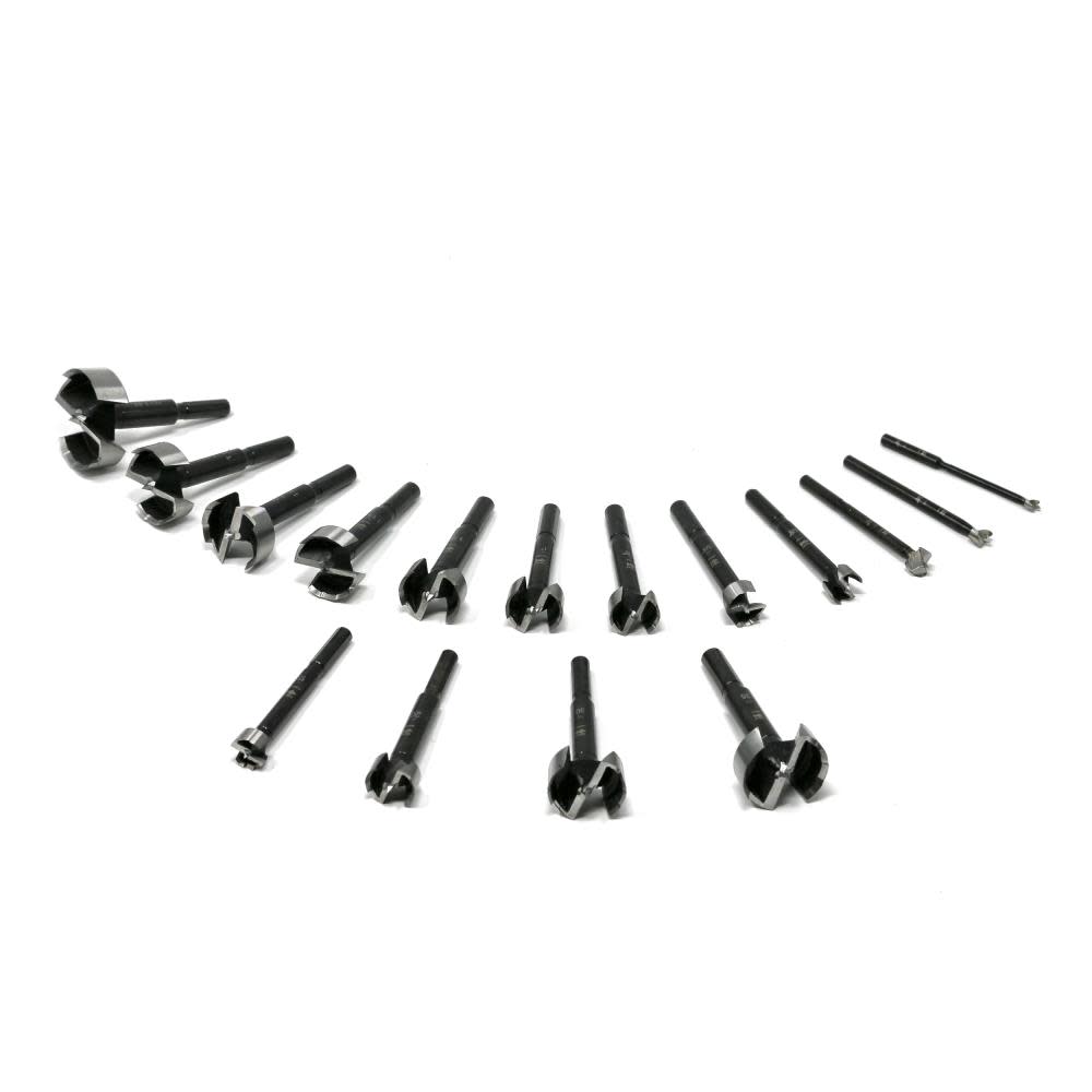 Fisch Black Shark Forstner Bit 16 Pcs Set 15-35 mm & 1/4-2 inches - Ascmtools