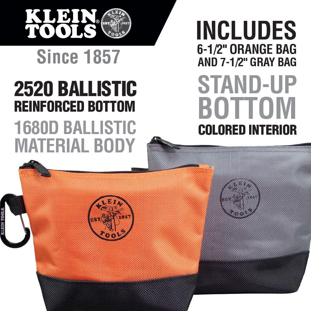 Klein Tools Stand Up Zipper Bags 2 Pk - Ascmtools
