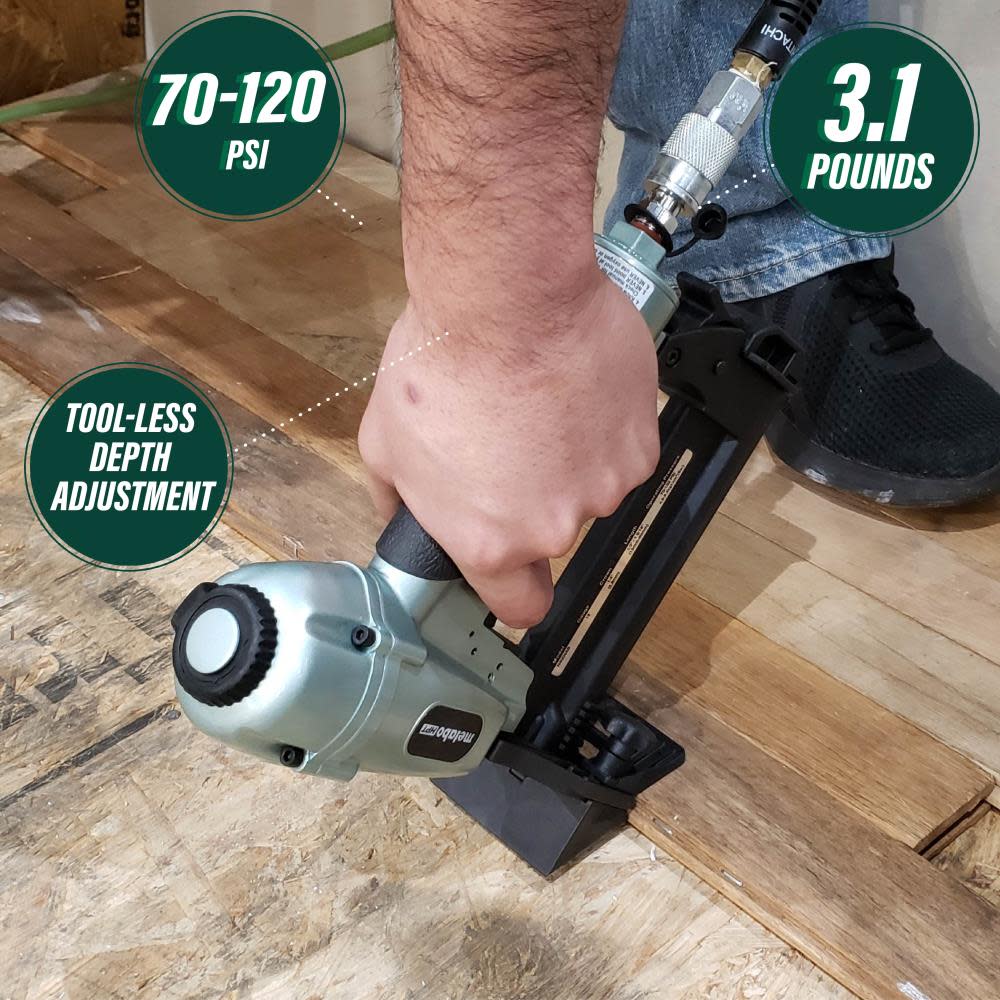 Metabo HPT 1-9/16 18-Gauge 1/4″ Crown Flooring Stapler | N4004AB - Ascmtools