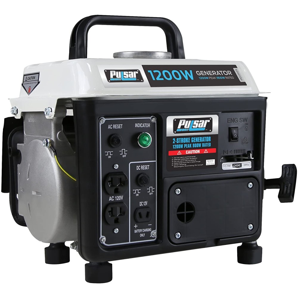Pulsar Products Generator 120V 1200W 72cc 2 Stroke Gas/Oil Portable - Ascmtools