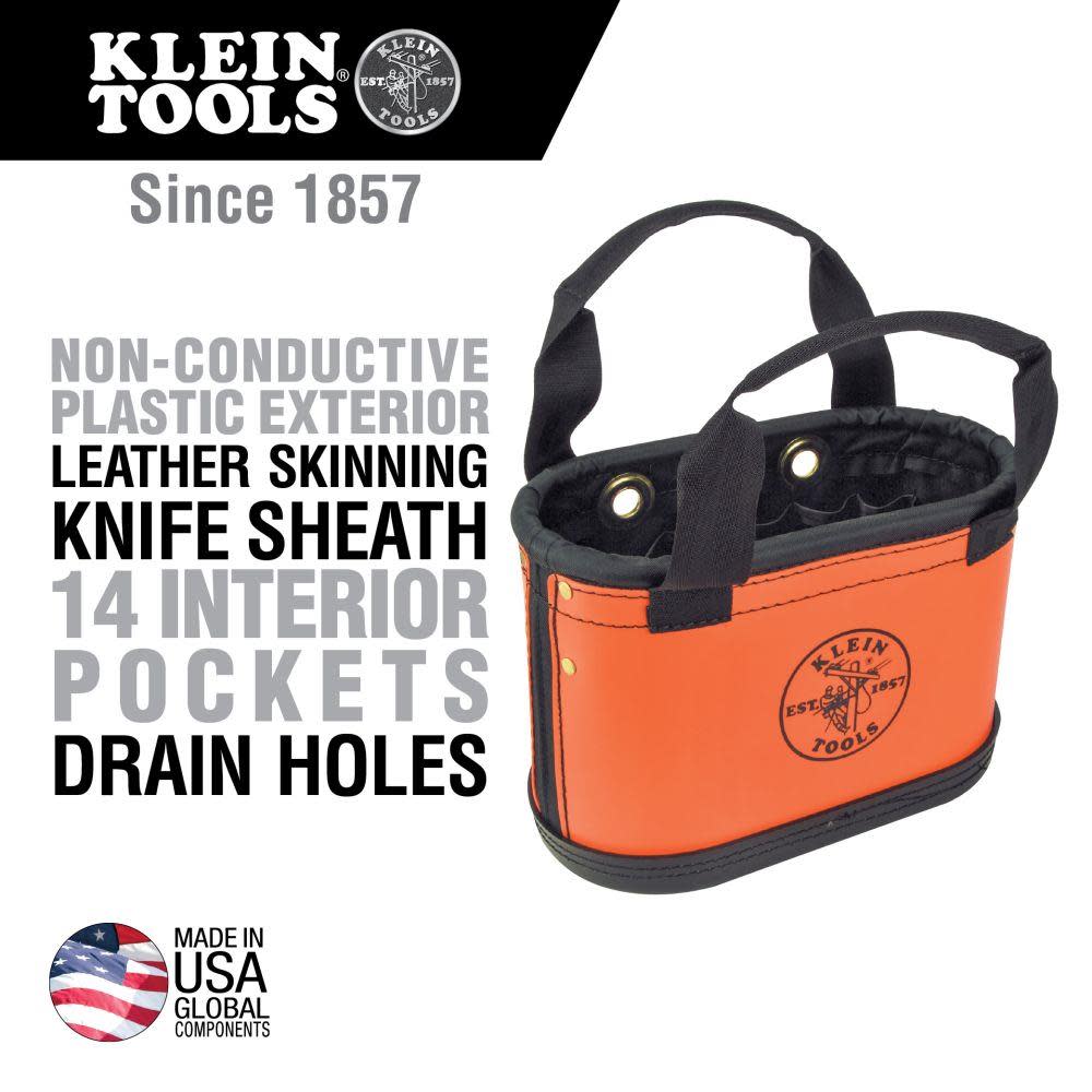 Klein Tools Hard Body Oval Bucket Orange/Black - Ascmtools