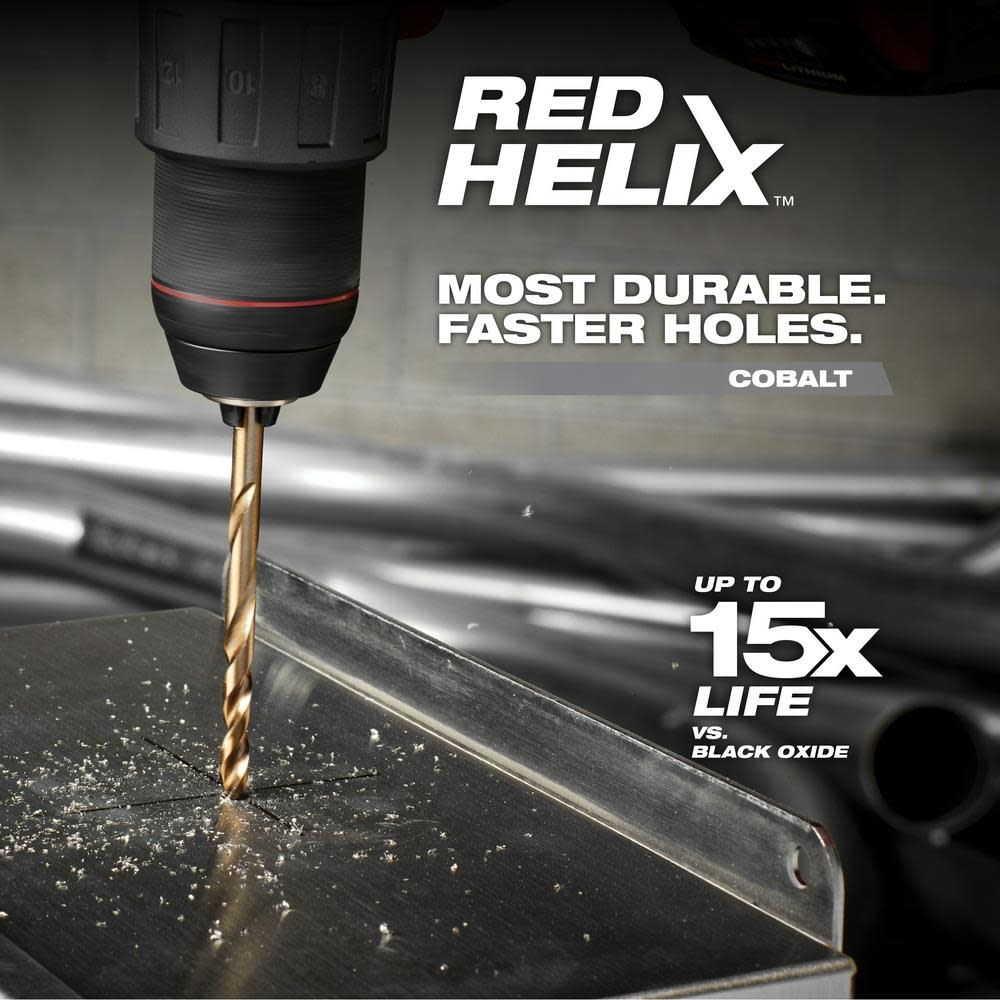 Milwaukee 23 Piece RED HELIX Cobalt Drill Bit Set - Ascmtools