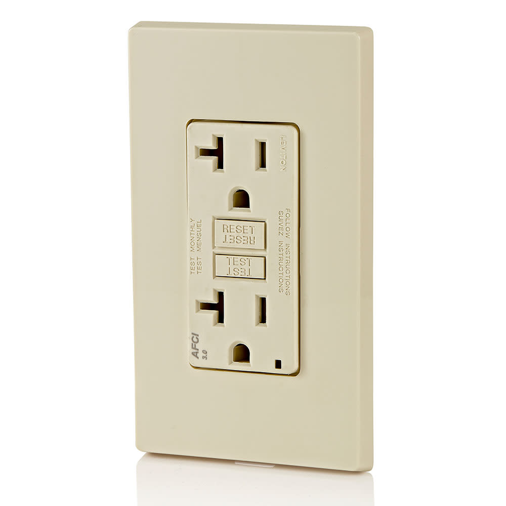 Leviton SmartlockPro AFCI Outlet 20A 125V Duplex Light Almond - Ascmtools