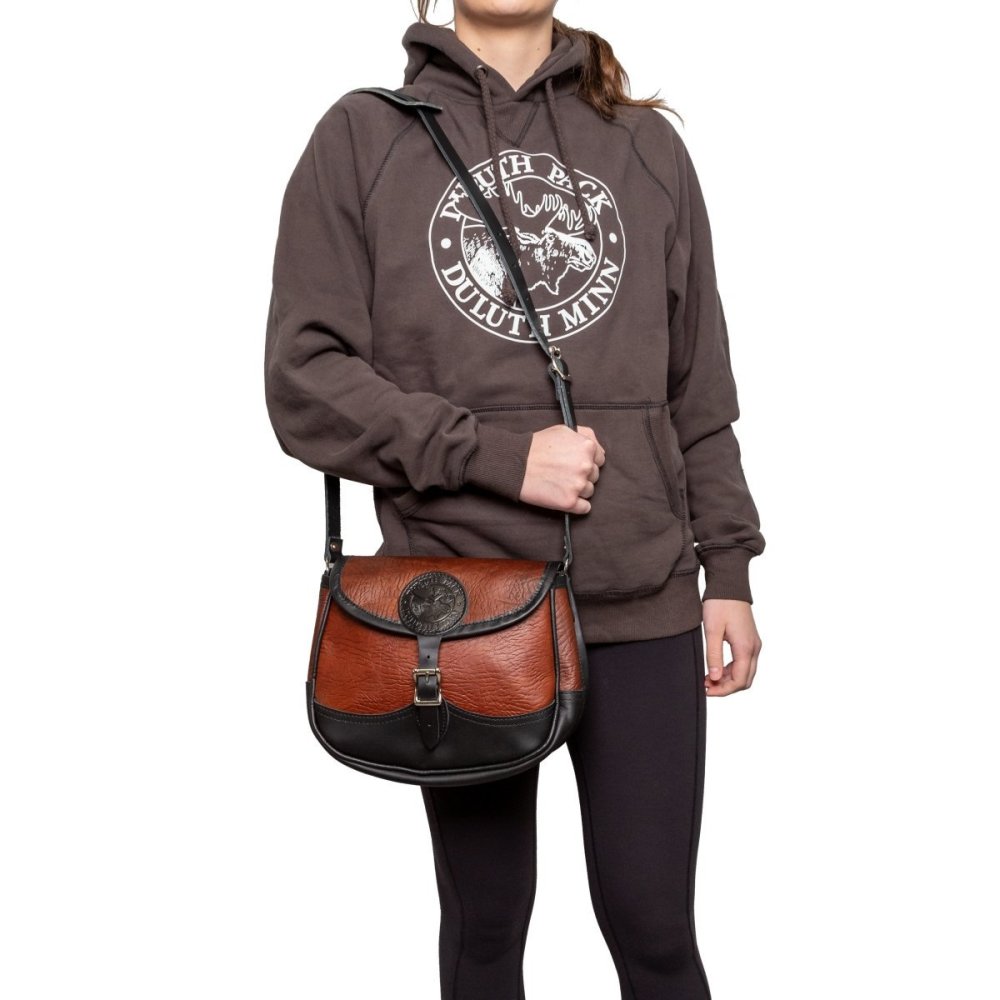 Duluth Pack 3 Liter Capacity Black Trim Leather Conceal & Carry Shell Purse - Ascmtools