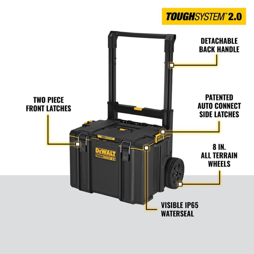 DEWALT TOUGHSYSTEM 2.0 Rolling Tool Box Mobile Storage DS450 - Ascmtools