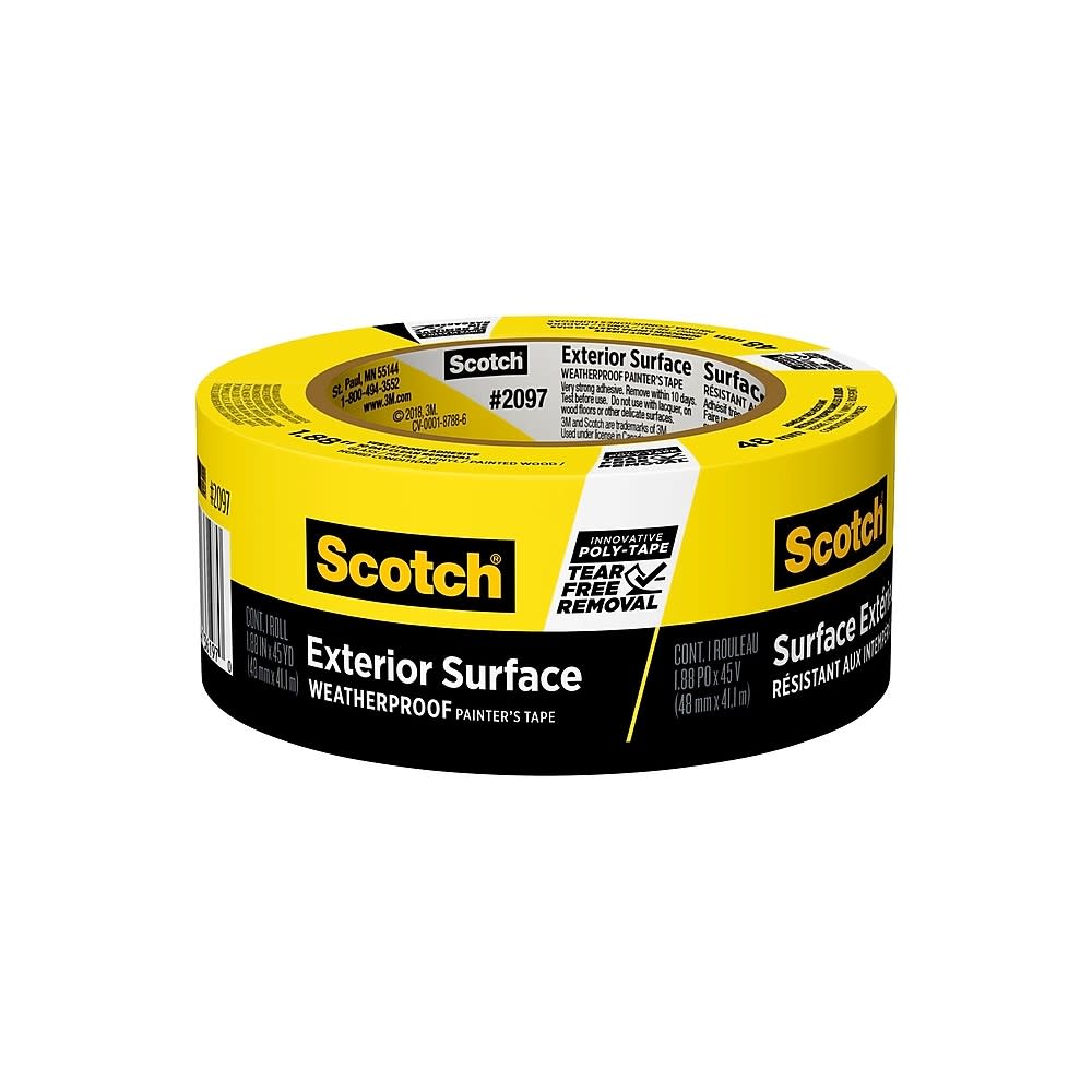 3M Scotch Exterior Surface Painters Tape 1.88″ x 45yd Yellow - Ascmtools