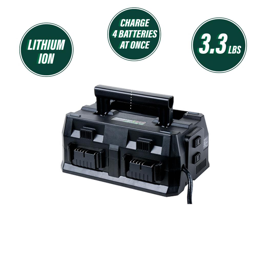 Metabo HPT 4-Port 36V/18V Lithium Ion Battery Charger - Ascmtools