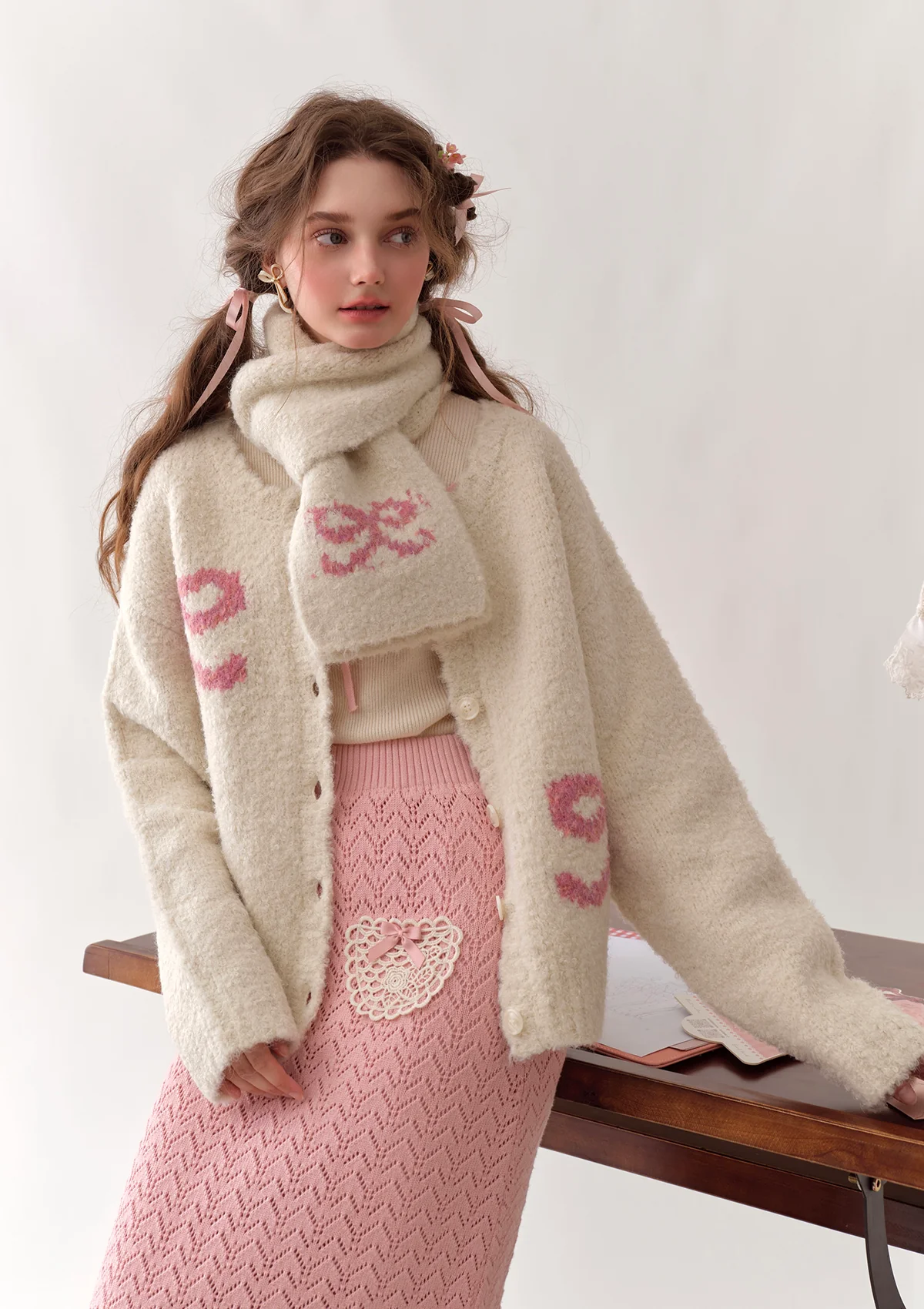 Strawberry Young Sister Knit Cardigan - Ascmtools