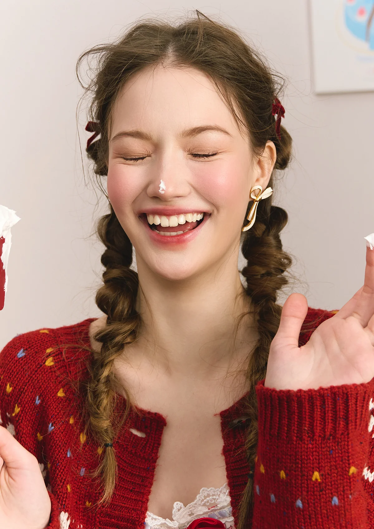 Berry Cream Kitty Knit Cardigan - Ascmtools