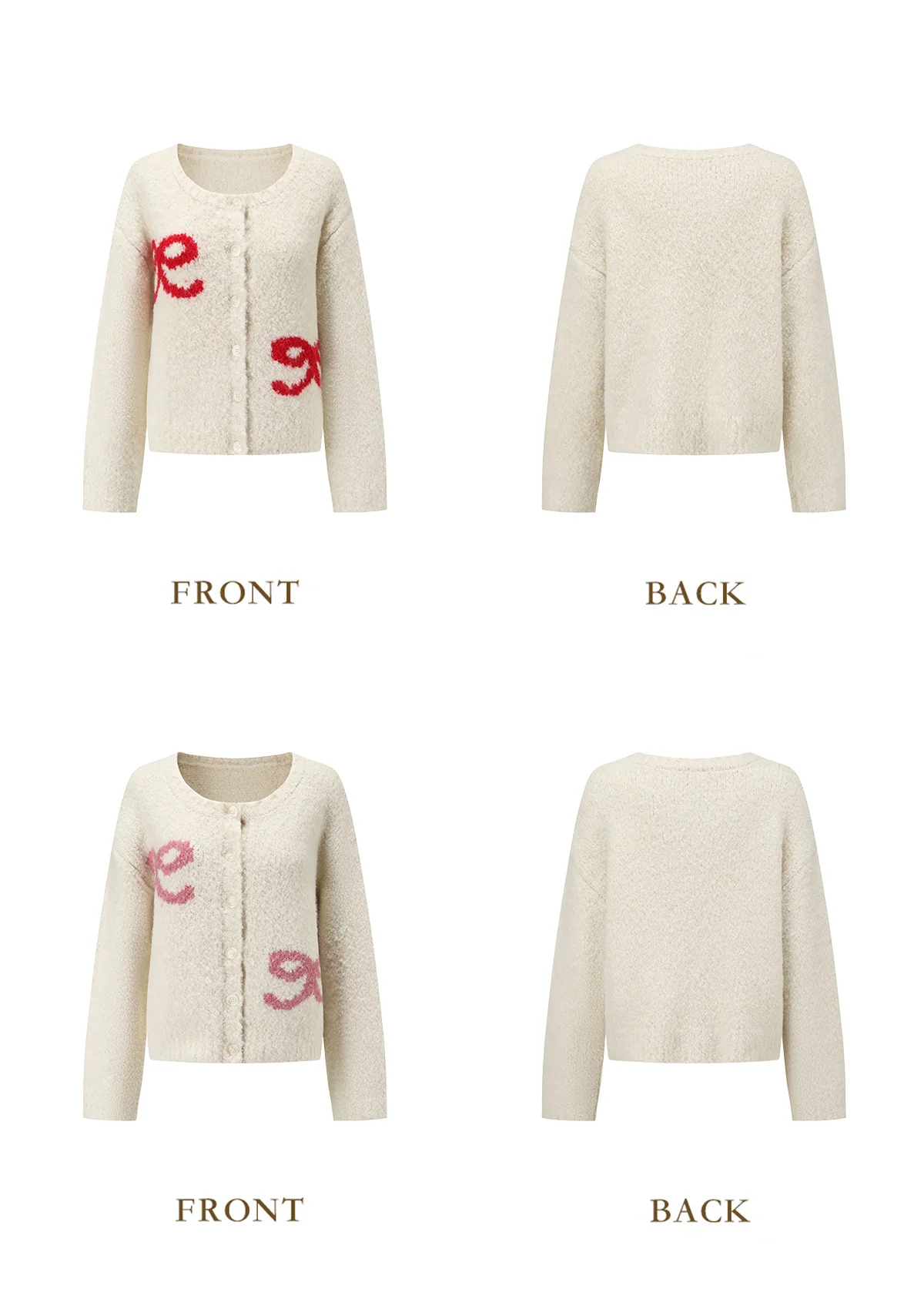 Strawberry Young Sister Knit Cardigan - Ascmtools