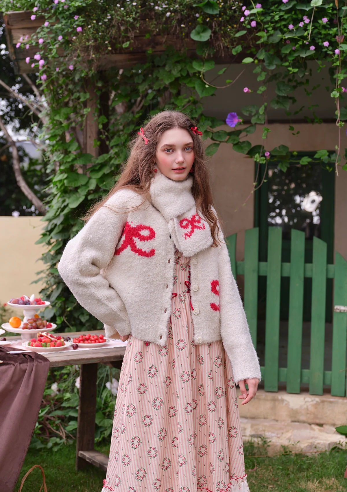 Strawberry Young Sister Knit Cardigan - Ascmtools