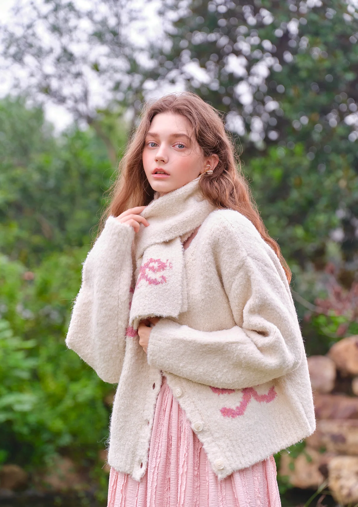 Strawberry Young Sister Knit Cardigan - Ascmtools