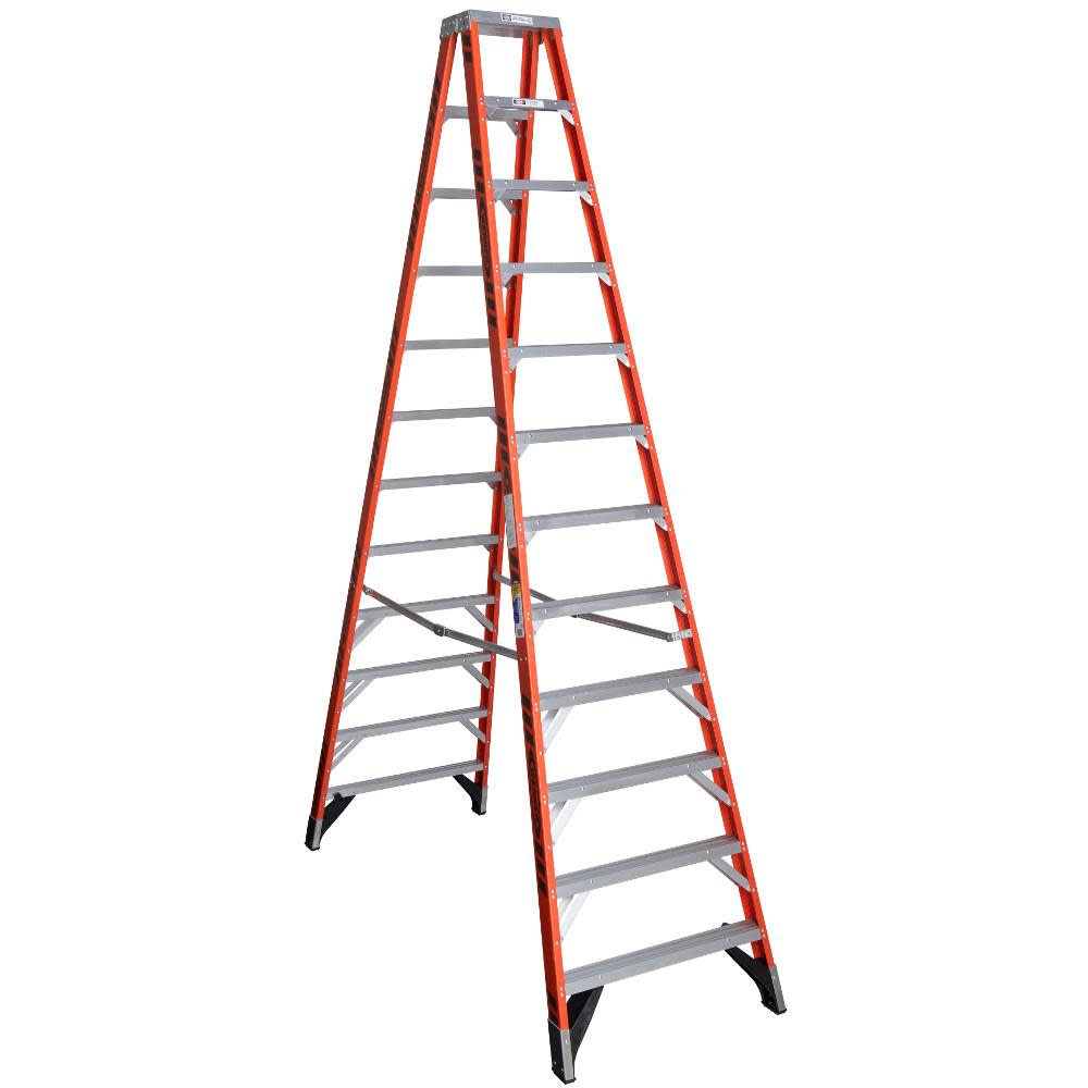 Werner 12 Ft. Type IAA Fiberglass Twin Ladder - Ascmtools