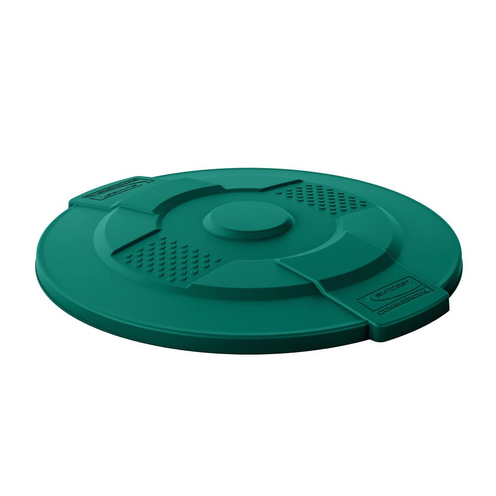 Suncast Plastic Utility Trash Lid – 44 Gallon Green - Ascmtools