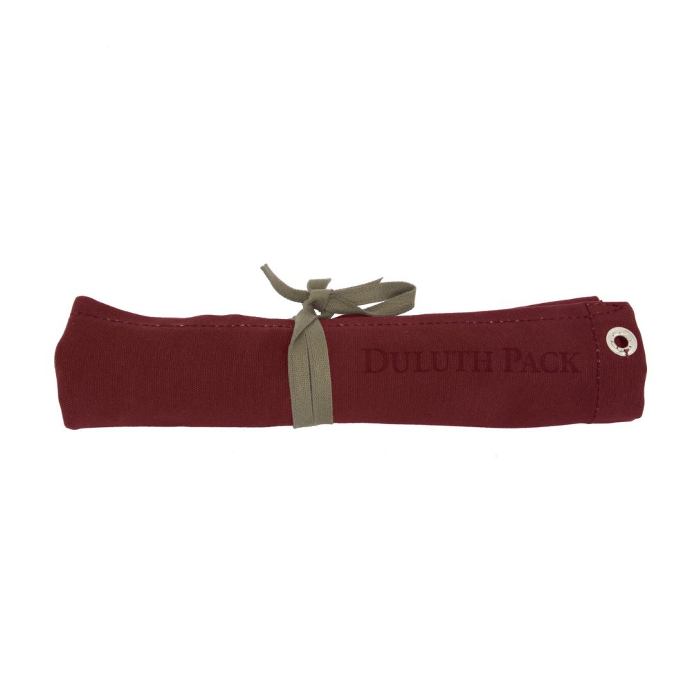 Duluth Pack Burgundy Canvas Utensil Roll - Ascmtools