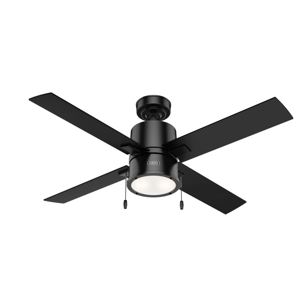 Hunter Fan Beck Ceiling Fan 52″ Matte Black/Greyed Walnut - Ascmtools