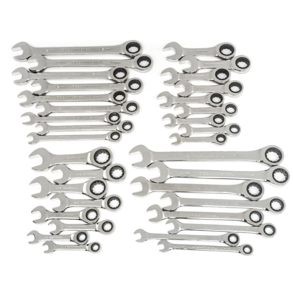 GEARWRENCH SAE/Metric Combination Wrench Set 34pc - Ascmtools