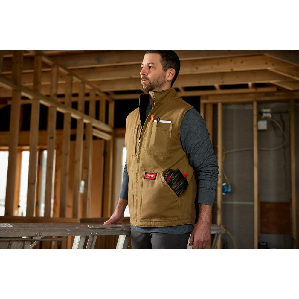 Milwaukee Heavy Duty Sherpa Lined Vest Black Large - Ascmtools