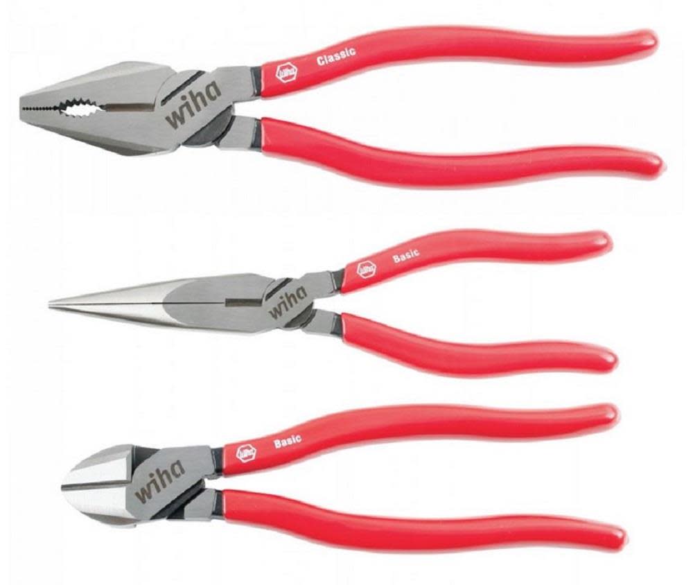 Wiha Soft Grip Pliers & Cutters Set 3 Piece - Ascmtools