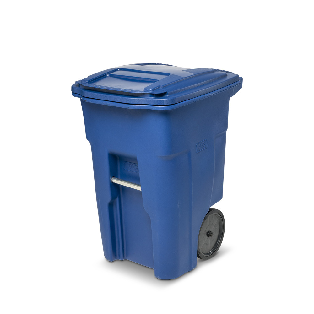 Toter 48 Gallon Trash Can with Smooth Wheels and Lid - Ascmtools