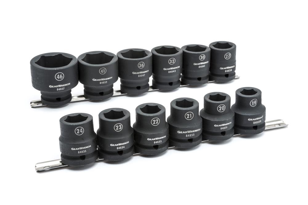 GEARWRENCH Impact Socket Set 12 Pc. 3/4 In. Drive 6 Point Metric - Ascmtools