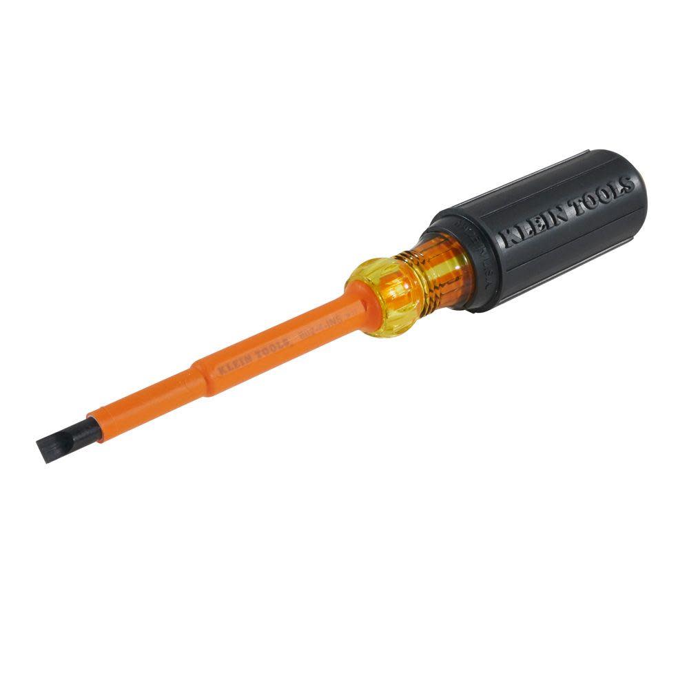 Klein Tools Insulated 1/4 In. Cabinet Tip Screwdriver with 4 In. Shank - Ascmtools