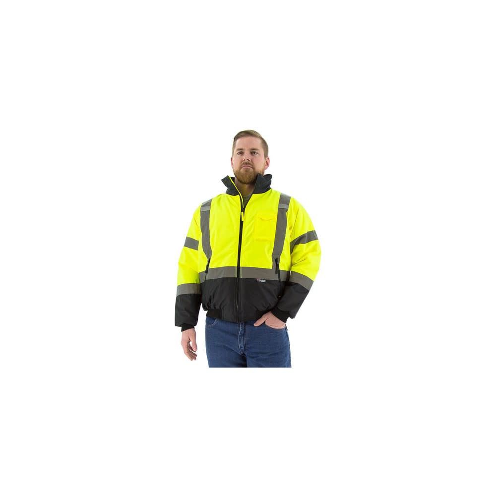 Majestic Glove Waterproof Jacket Hi-Vis Yellow 4X - Ascmtools