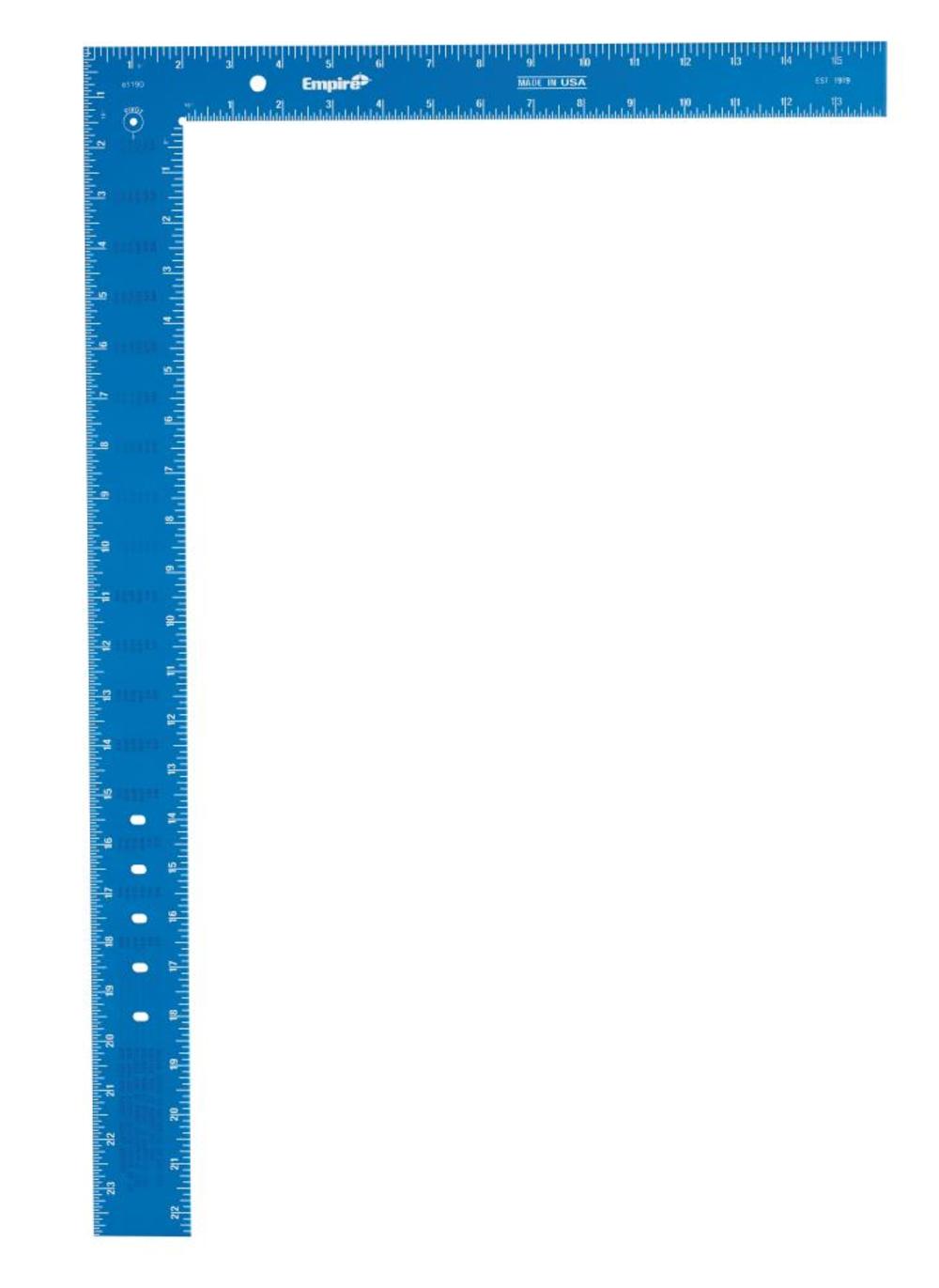 Empire Level 16 in. x 24 in. True Blue Laser Etched Framing Square - Ascmtools
