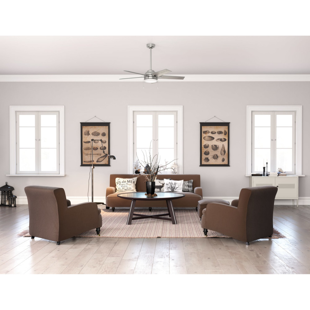 Hunter Fan Barlett Ceiling Fan 52″ Brushed Nickel Light Gray Oak - Ascmtools