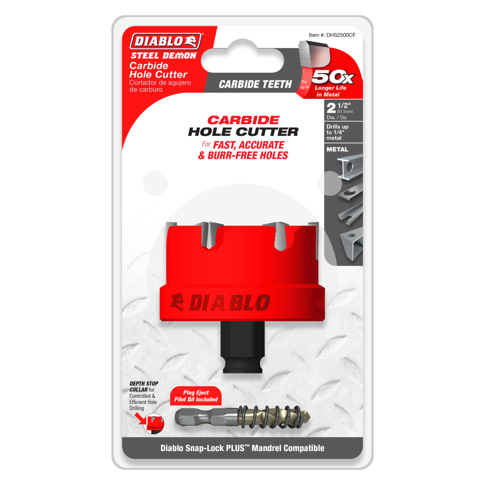 Diablo Tools 2 1/2″ Steel Demon Carbide Teeth Hole Cutter - Ascmtools