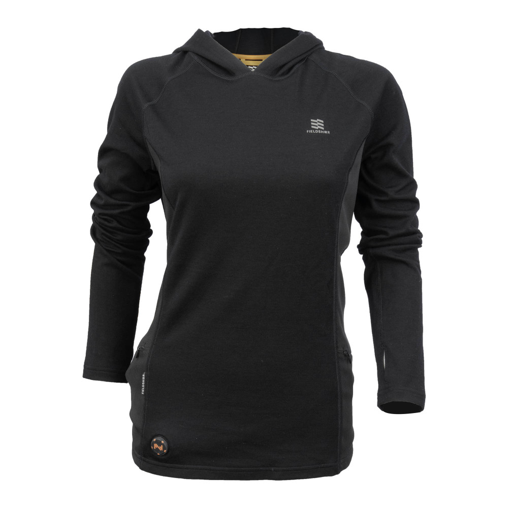 Mobile Warming Merino Heated Baselayer Shirt Womens 7.4V Black Extra Small - Ascmtools