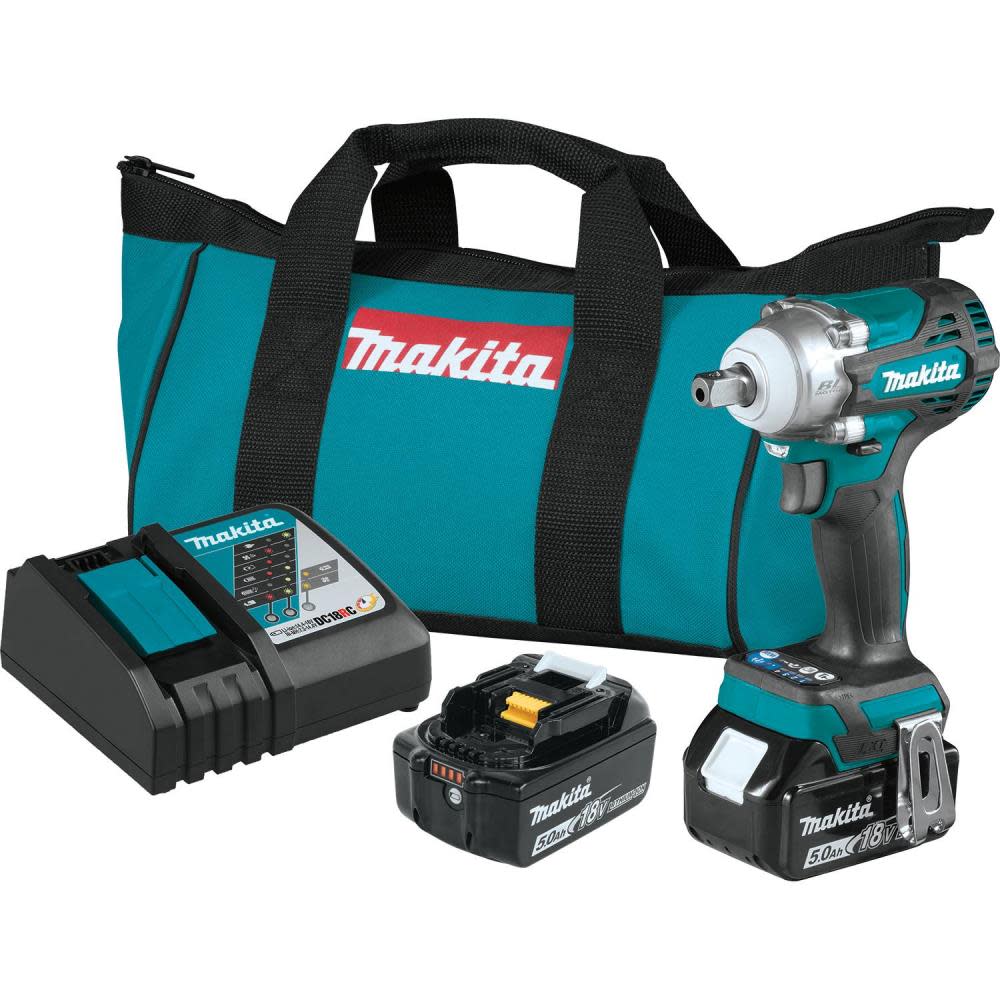Makita 18V LXT 1/2″ Sq Drive Impact Wrench Kit with Detent Anvil - Ascmtools