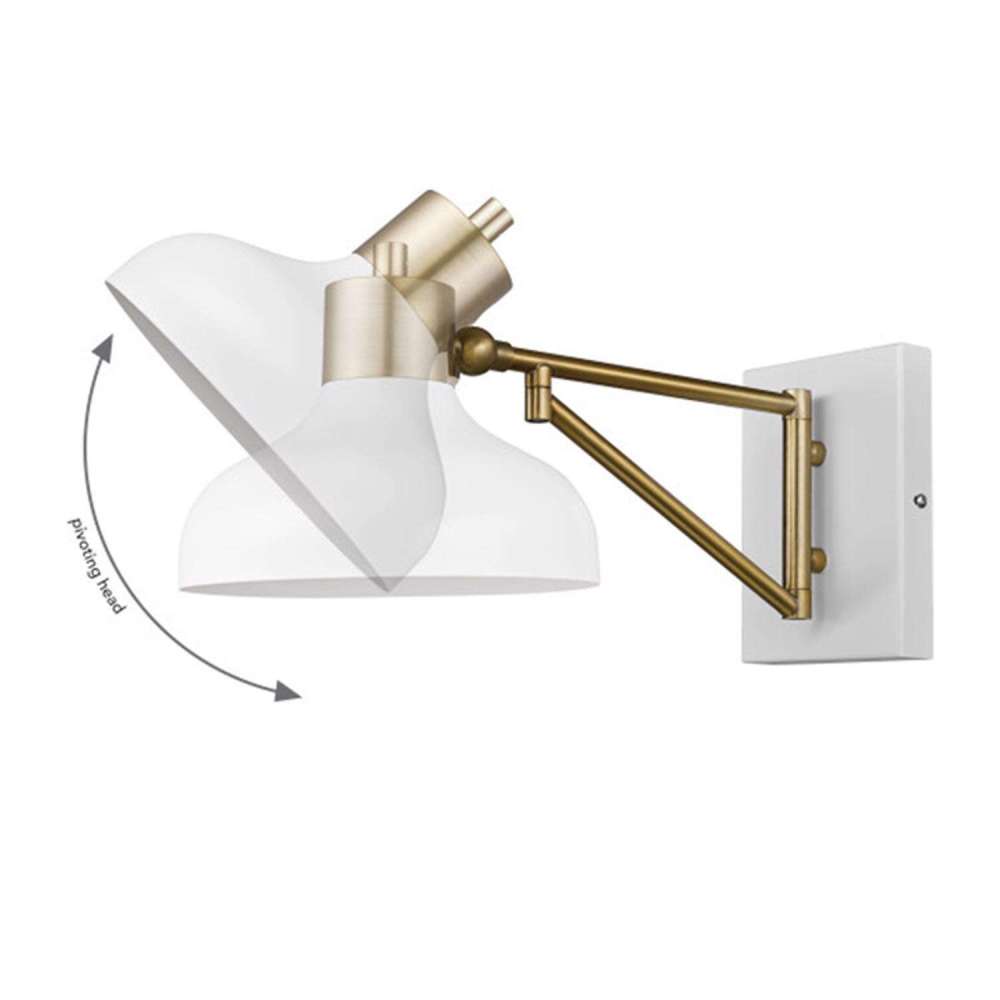 Globe Electric Berkeley Wall Sconce Polished Brass 60W 1 Light - Ascmtools