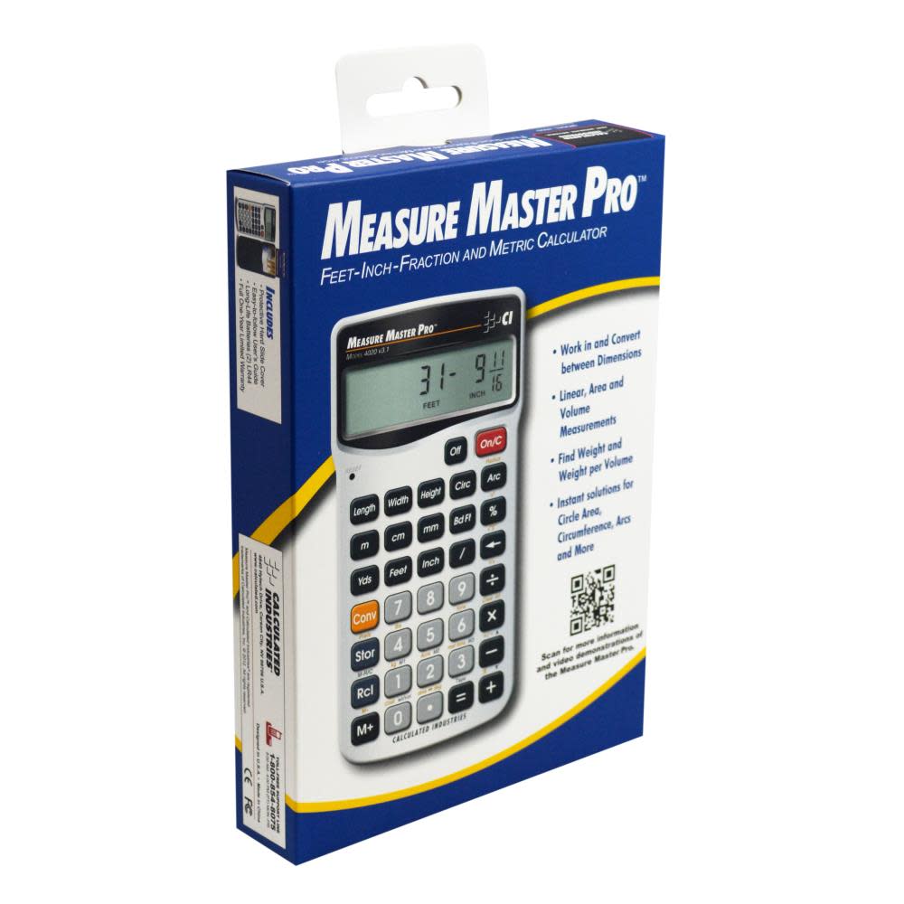 Calculated Industries Measure Master Pro Feet-Inch-Fraction and Metric Calculator - Ascmtools