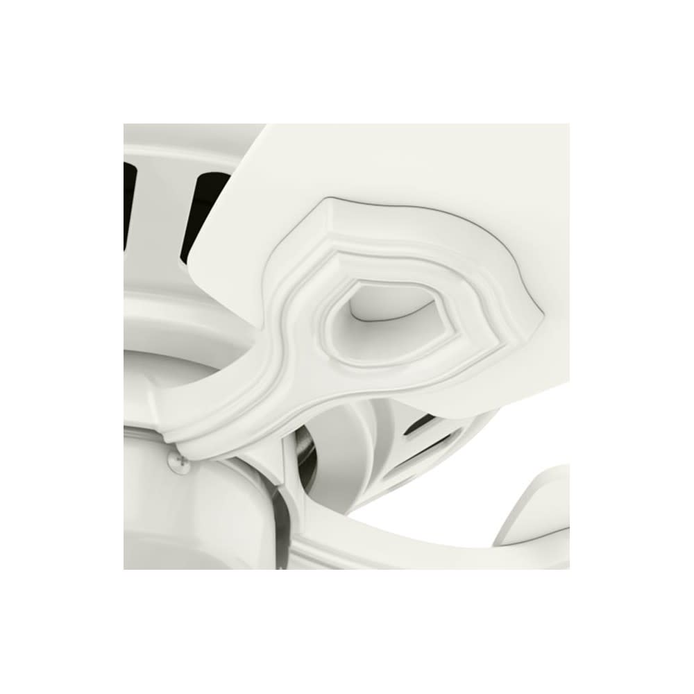 Hunter Fan Builder Ceiling Fan 52″ LED Indoor Snow White/Light Oak - Ascmtools