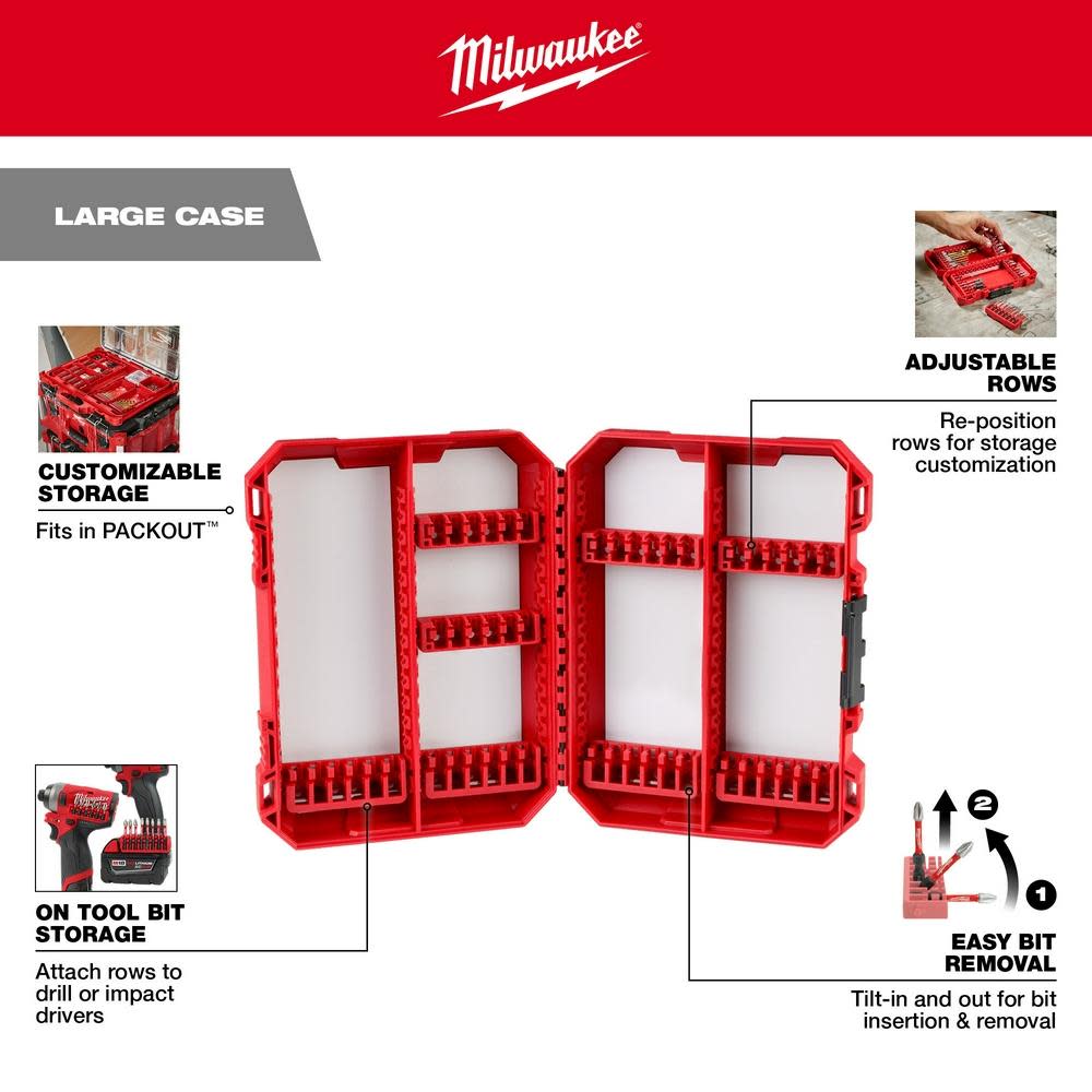 Milwaukee SHOCKWAVE Impact Duty RED HELIX Titanium Drill Bit Set 29pc - Ascmtools