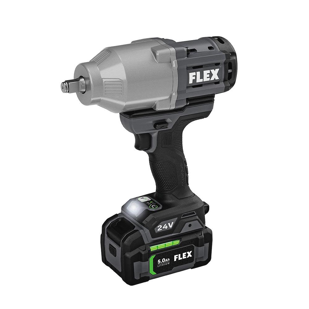 FLEX 24V 1/2-In. High Torque Impact Wrench Kit - Ascmtools