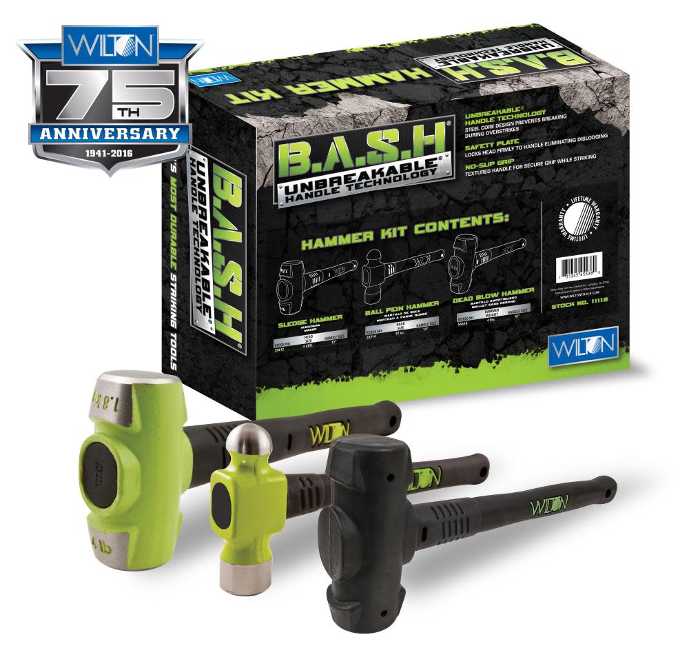 Wilton B.A.S.H Shop Hammer Kit with 1 of Each of #20412 #33214 #55416 - Ascmtools
