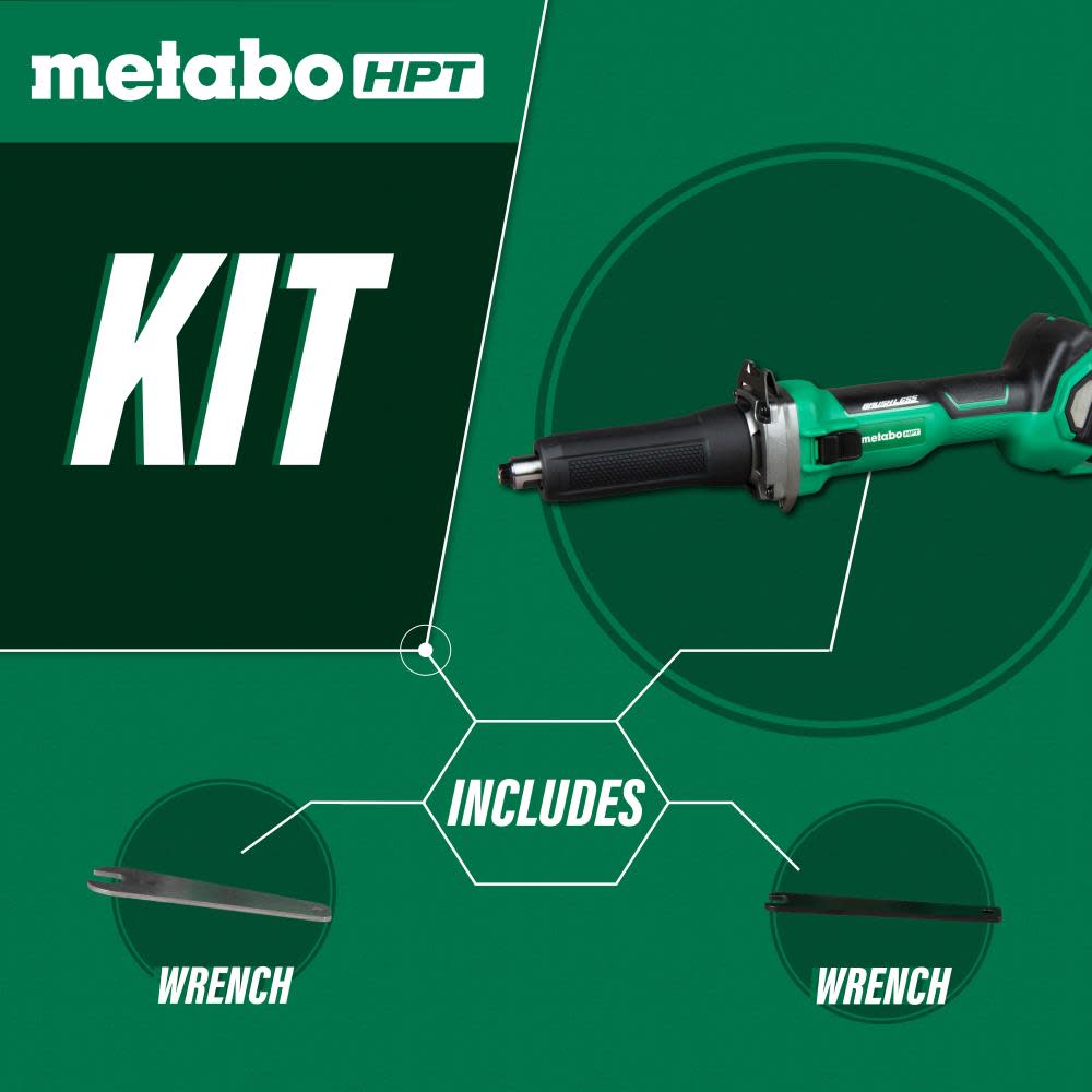 Metabo HPT 18V MultiVolt 2″ Variable Cordless Die Grinder Bare Tool - Ascmtools