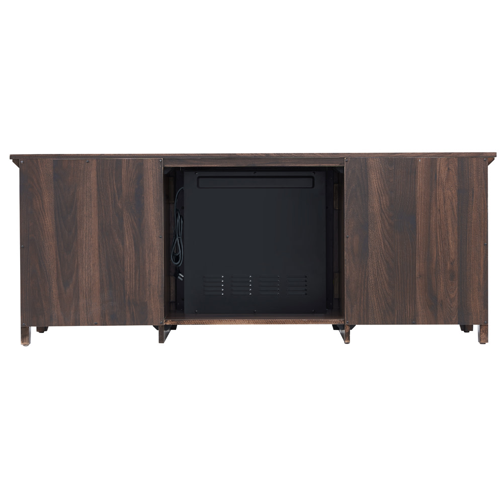 Hearthpro Media Electric Fireplace with Arch Doors - Ascmtools